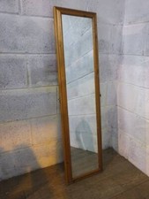 MODERN PINE FRAMED NARROW WALL HANGING MIRROR, Formally a Chevel mirror