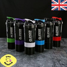 3 Layers Shaker Protein Bottle Powder Shake Cup Water Bottle Plastic Mixing Cup