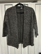 H&M Grey Boucle 3/4 Sleeve Cardigan