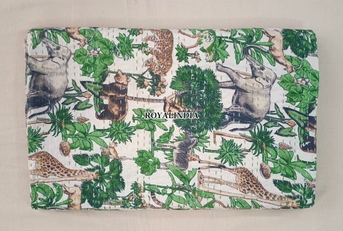 Indian kantha quilt cotton - kantha,
