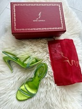 Rene Caovilla Irina Crystal Embellished Heels EUR37.5/ UK4.5 Green