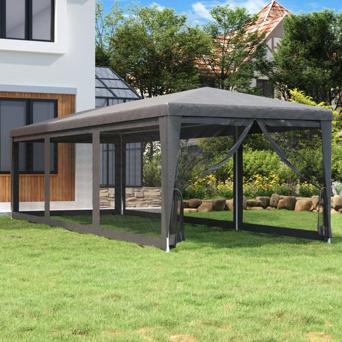 Party tent with mesh sidewalls - party,