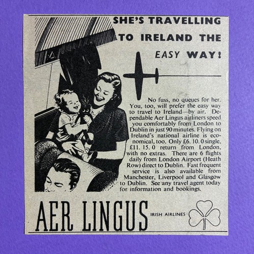Aer lingus irish airlines - aer, 1947
