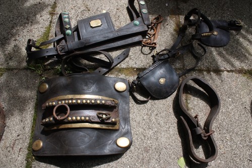 Antique shire horse saddle - shire,
