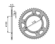 IGM Gold Rear Sprocket Peugeot XP6 50 1370-7590-50T