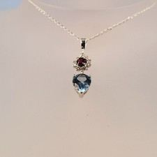 Garnet Topaz Necklace-Pendant