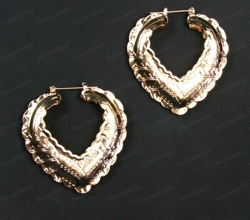 Creole heart hoop earrings - creole,