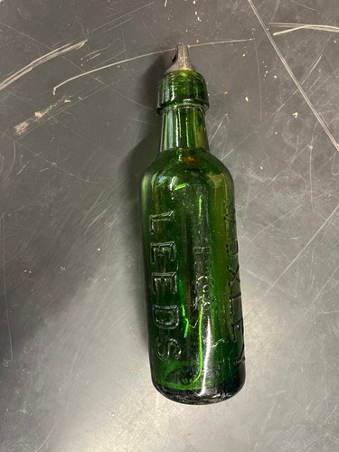 Vintage green glass - , bottle
