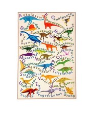 Boom Jackson Kids Dinosaur Carpet Dinosaur Rug Alphabet Area Rug 100x150cm