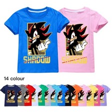 Sonic the Hedgehog Print Kids Casual Short Sleeve T-Shirt Boys Cotton Top TShirt