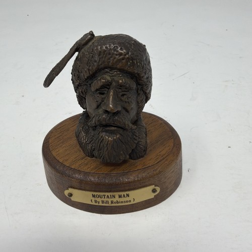 Mountain man bronze sculpture - man,