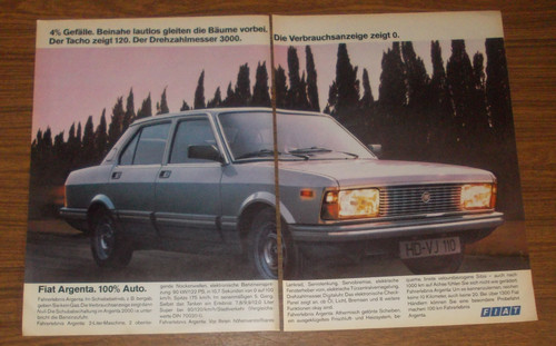 Rare advertising fiat argenta - rare,