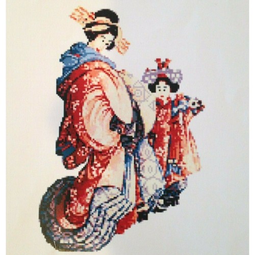 Geisha with daughter counted - geisha,