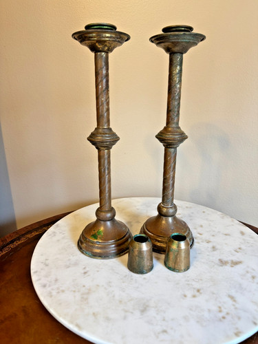 Set brass church alter - of, 2