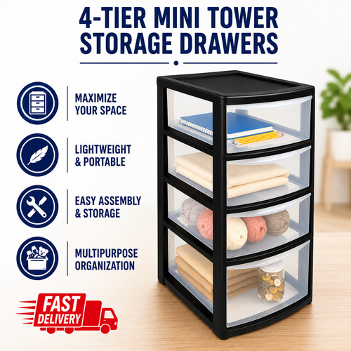 Tier mini tower - 4-tier, storage
