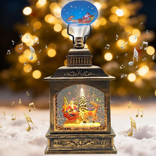 Musical Christmas Lantern Snow Globes, Indoor Christmas Decorations, Xmas Lanter