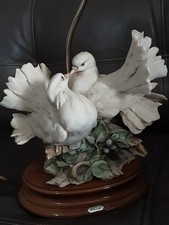 WoW! Fab "Giuseppe Armani" Table Lamp ..Kissing Doves. . . Italian