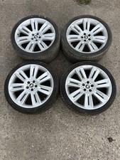 JAGUAR XK XKR 20" NEVIS SUPERCHARGED STAGGERED ALLOY WHEELS SILVER SET OF 4