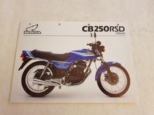 HONDA CB250-RSD DELUXE Motorcycle Sales Specification Leaflet JAN 1982