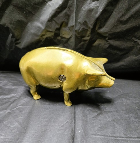 Vintage solid brass pig - vintage,