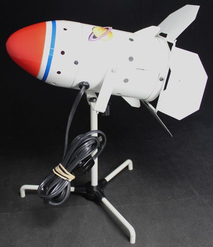 Metal rocket ship - rocket, desk