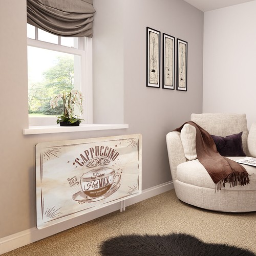 Glass radiator cover printed - radiator,
