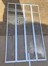 4 Part Folding Bath Shower Screen White