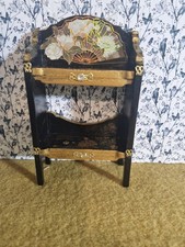 DollHouse Furniture 1.12 refurbished chinoiserie hand decorated shelving black 