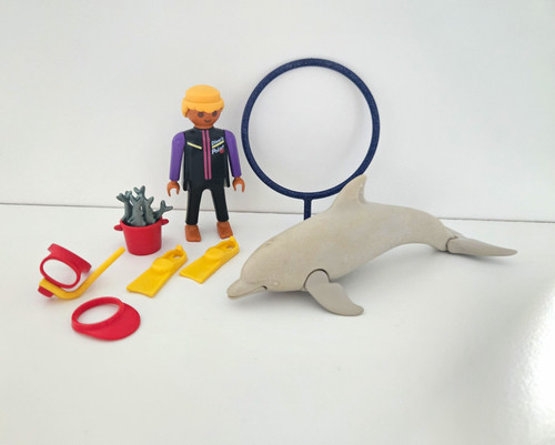 Playmobil dolphin with - dolphin, diver