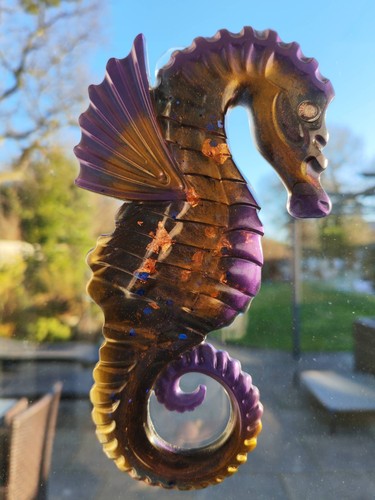 Resin seahorse 21cm glitter - seahorse,,