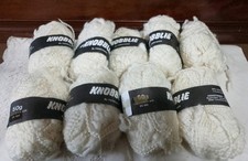 9x50g White Vintage Foxtones  knobble Yarn 89% wool, 11% nylon