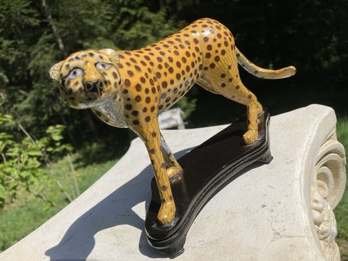 Vintage cloisonné cheetah - vintage,