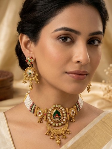 Indian bridal kundan pearl - indian,