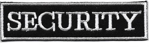 Security iron sew patch - security, on