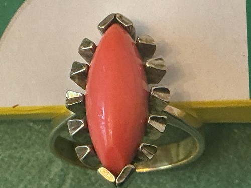 Vintage french vermeil - vintage, coral