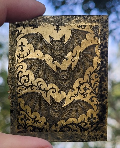 Stained glass bats traditional - bats,