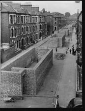 Air raid shelters being