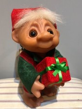 *LARGE* DAM TROLL - ?CHRISTMAS ELF?With PRESENT, HAT & JINGLE BELL - DENMARK