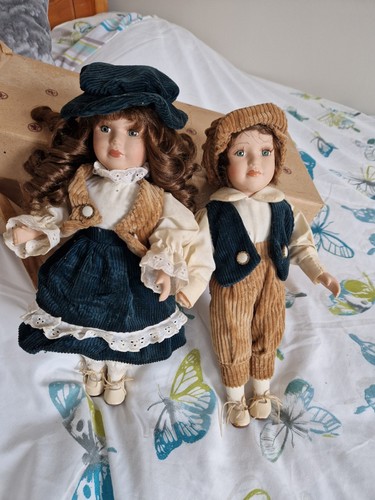 Porcelain doll set - porcelain,
