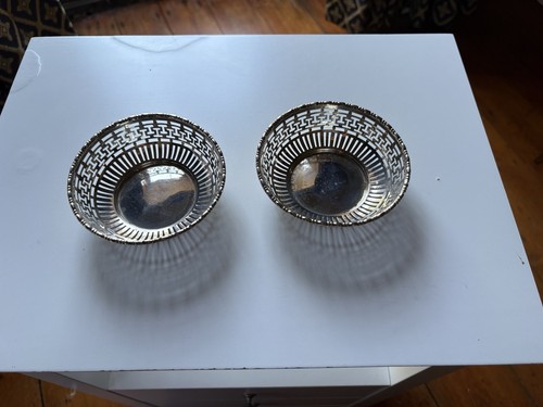 Two vintage silver cut out - two,