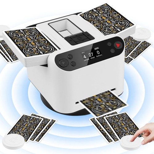 Automatic card shuffler and - card,
