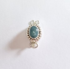 1.3ct Grandidierite and Sterling Silver Box clasp for jewellery making