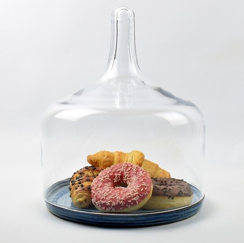 Hand blown glass dome cloche - hand-blown,