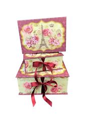 Set Of 3 Treasure Box/ Storage Boxes/Gift Boxes /Nesting/Stack/Baby/Home Decor