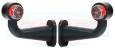 2x RED WHITE RUBBER SIDE STALK