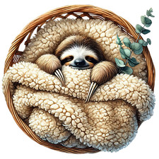 Wall Decal Sticker Cozy Sloth