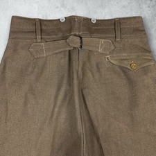 Vintage 20s WW1 Military Wool Buckle Back Trouser Riding Breeches Pants 32x27