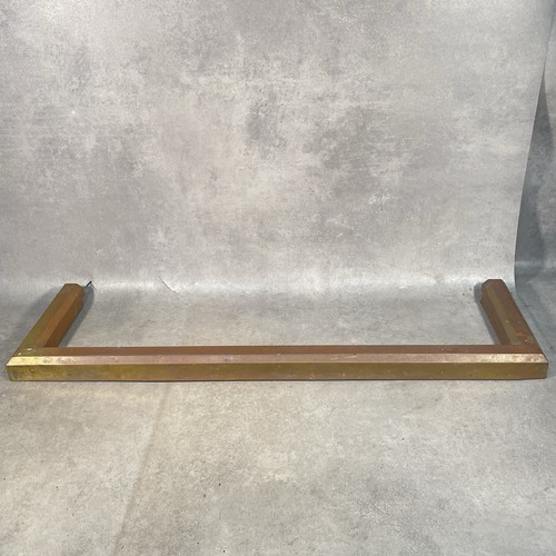 Vintage brass fireplace fender - brass,