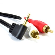 1m Right Angle 3.5mm Stereo