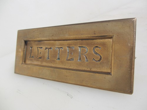 Vintage brass letterbox letter - vintage,